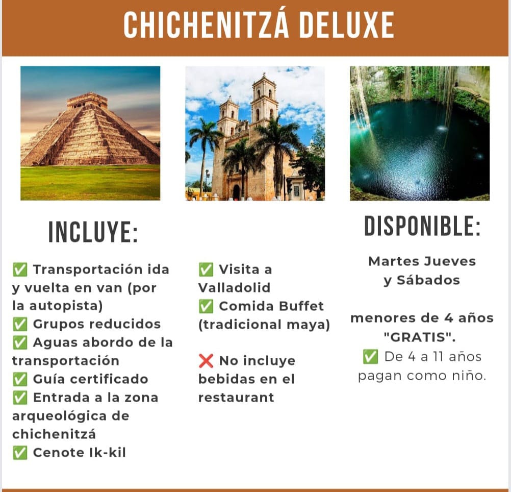 CHICHÉN ITZÁ DELUXE-CENOTE IK-ILL - VALLADOLID